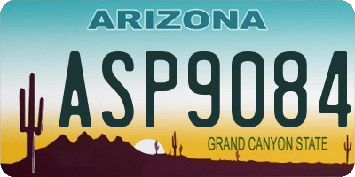 AZ license plate ASP9084