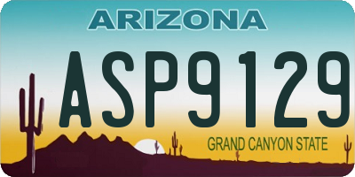 AZ license plate ASP9129