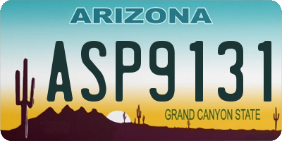 AZ license plate ASP9131