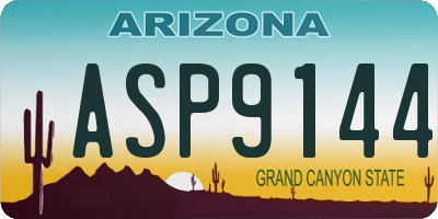 AZ license plate ASP9144