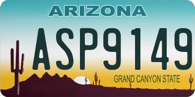 AZ license plate ASP9149