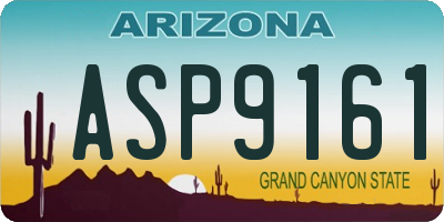 AZ license plate ASP9161