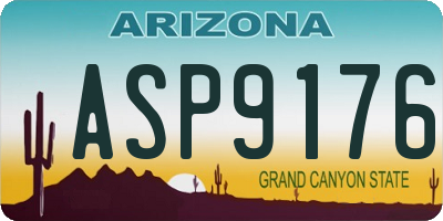 AZ license plate ASP9176