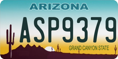 AZ license plate ASP9379