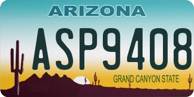AZ license plate ASP9408