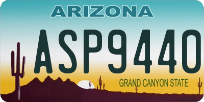 AZ license plate ASP9440
