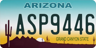 AZ license plate ASP9446