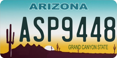 AZ license plate ASP9448