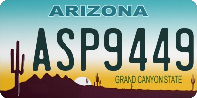AZ license plate ASP9449