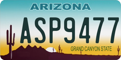 AZ license plate ASP9477