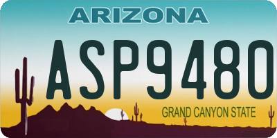 AZ license plate ASP9480