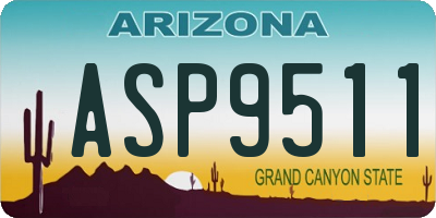AZ license plate ASP9511