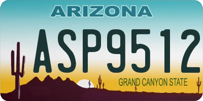 AZ license plate ASP9512