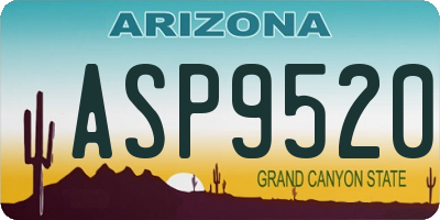 AZ license plate ASP9520