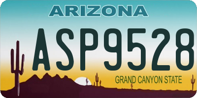AZ license plate ASP9528