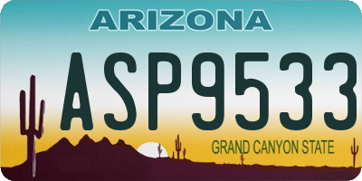 AZ license plate ASP9533
