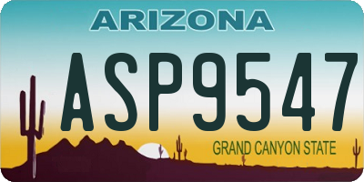 AZ license plate ASP9547
