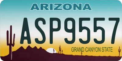 AZ license plate ASP9557