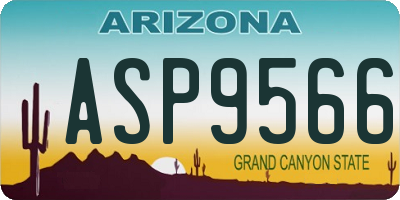 AZ license plate ASP9566