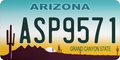 AZ license plate ASP9571