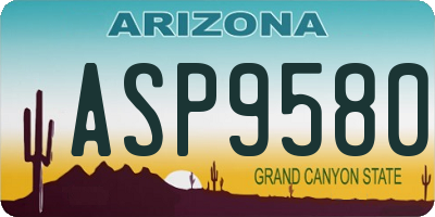 AZ license plate ASP9580