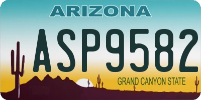 AZ license plate ASP9582
