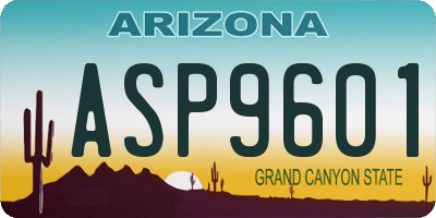 AZ license plate ASP9601