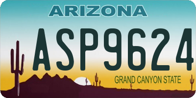 AZ license plate ASP9624
