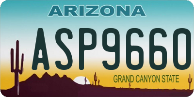 AZ license plate ASP9660