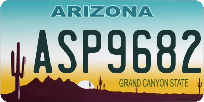 AZ license plate ASP9682