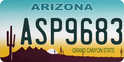 AZ license plate ASP9683