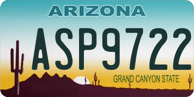 AZ license plate ASP9722