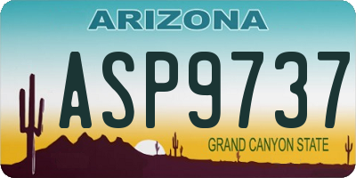 AZ license plate ASP9737