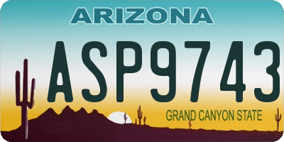 AZ license plate ASP9743