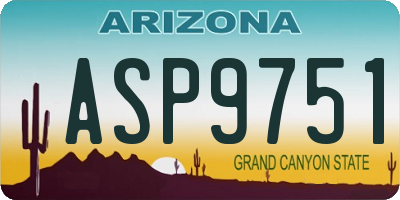 AZ license plate ASP9751