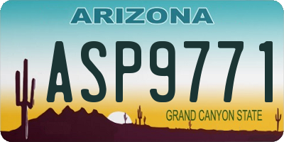 AZ license plate ASP9771