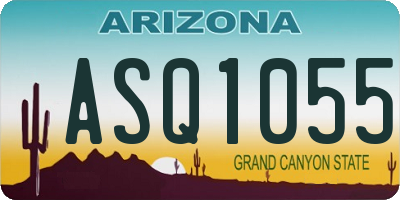 AZ license plate ASQ1055