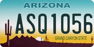 AZ license plate ASQ1056