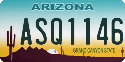 AZ license plate ASQ1146