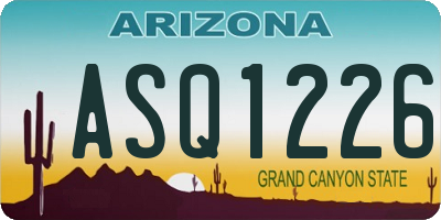 AZ license plate ASQ1226