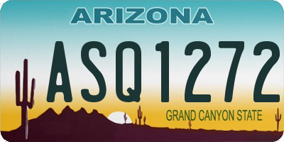 AZ license plate ASQ1272