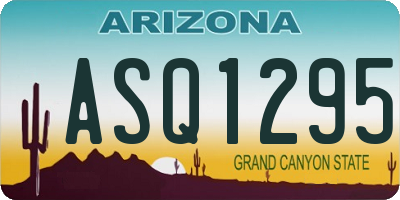 AZ license plate ASQ1295