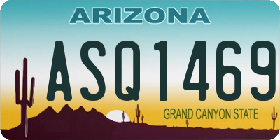 AZ license plate ASQ1469