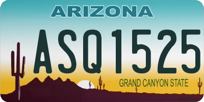 AZ license plate ASQ1525