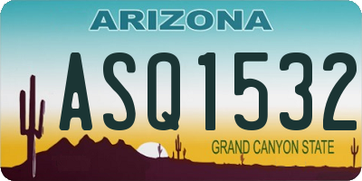 AZ license plate ASQ1532