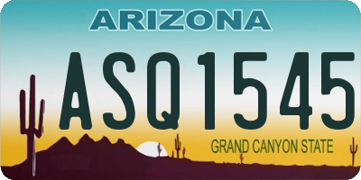 AZ license plate ASQ1545