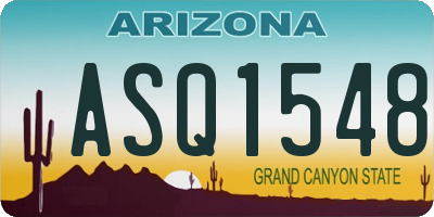 AZ license plate ASQ1548