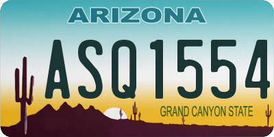 AZ license plate ASQ1554