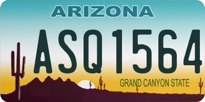 AZ license plate ASQ1564