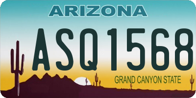 AZ license plate ASQ1568